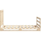  Okvir kreveta s uzglavljem 100 x 200 cm od masivne borovine | shoptok.hr