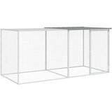  Kavez za kokoši s krovom svjetlosivi 203x98x90 cm čelični | Eponuda.ba