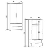 Hanah home ormar flora 90 white | ePonuda.com