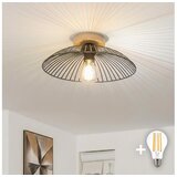  Brilagi - LED plafonski luster CERIA WIRE 1xE27/40W/230V prečnik 26 cm crna/hrast | Eponuda.com