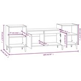 TV ormarić boja dimljenog hrasta 160x35x55 cm konstruirano drvo | shoptok.hr