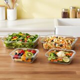 springos set staklenih posuda za hranu s poklopcem, 4 kom, 3,4 l | shoptok.hr