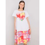 Italy Moda Dress-DHJ-SK-13119.26P-White-Pink | Shoptok.si