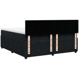 vidaXL Box spring postelja z vzmetnico črna 180x200 cm žamet | Shoptok.si