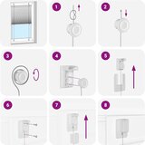 vidaXL Plisirana žaluzija Bela 110x150 cm Širina tkanine 109,4 cm | Shoptok.si