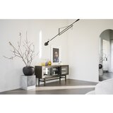 Rowico Smeđa vitrina u dekoru hrasta s kliznim vratima 170x75 cm Hazelton – | shoptok.hr