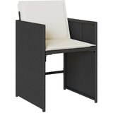  9-dijelni vrtni blagovaonski set s jastucima crni od poliratana | shoptok.hr