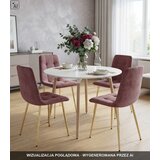 KARA stolica - tamnoružičasti baršun / zlatne noge x 3 | shoptok.hr