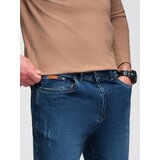 Ombre Men's denim joggers with asymmetrical stitching - blue | shoptok.hr