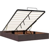 vidaXL Otomanski okvir kreveta s madraca tamnosmeđi 140x200cm tkanine | shoptok.hr