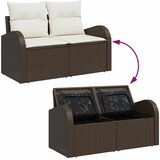  Sjedeća garnitura za vrt 5 pcs 4-Seater Smeđa i krem poliratan | shoptok.hr