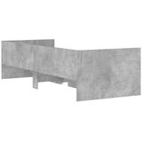  Okvir kreveta s ladicama boja betona 75 x 190 cm za jednu osobu | shoptok.hr
