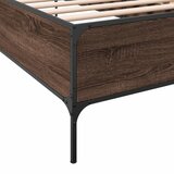  Okvir za krevet smeđi hrast 90x190 cm konstruirano drvo i metal | shoptok.hr