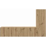  Set TV komoda 3 kom. Umjetnički hrast Konstruirano drvo Smeđa 60 x 30 x 30 cm | shoptok.hr