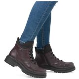 Rieker Gležnarji z vezalkami rdeče vijolična / črna | Shoptok.si