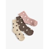 Koton 3-Piece Polka Dot Terry Socks Set Patterned cene