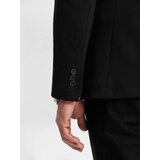 Ombre Men's SLIM knit jacket with subtle texture - black | Shoptok.si