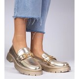 Gemre Golden elegant faux leather loafers Danetti | shoptok.hr