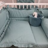 MimiNu pamučna šifon plahta s elastičnom trakom 120x60 cm - Petrol | shoptok.hr