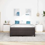  Postelja z vzmetnico z vzmetnico Temno rjava 140 x 190 cm blago, (5000126002) | Shoptok.si