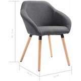  Blagovaonske stolice od tkanine 6 kom tamnosive | shoptok.hr