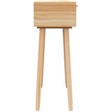 vidaXL Konzolni stol smeđi 80x30x75 cm od borovine i prirodnog ratana | shoptok.hr