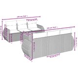  7-dijelni set vrtnih sofa od poliratana s jastucima crni | shoptok.hr