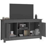 TV ormarić sivi 103 x 36 5 x 52 cm od masivne borovine | shoptok.hr