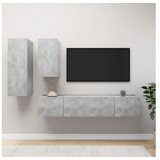  4-dijelni set TV ormarića siva boja betona od iverice | shoptok.hr