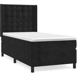 Maison Chic Box spring postelja - Vzmetna postelja z vzmetnico črna 80x200 cm žamet SL7866, (21886462) | Shoptok.si