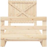 vidaXL Posteljni okvir z vzglavjem 100x200 cm trdna borovina | Shoptok.si