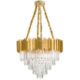 Nova Luce Metalna viseća svjetiljka u zlatnoj boji s kristalnim sjenilom ø 73 cm Grane – | shoptok.hr