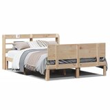 vidaXL Posteljni okvir z vzglavjem 120x200 cm trdna borovina Cene