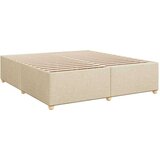 vidaXL Box spring postelja z vzmetnico krem 180x200 cm blago, (21305329) | Shoptok.si