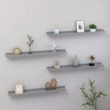 Maison Chic 4 kosi Stenske Police - Viseče police sive 80x9x3 cm, (21793731) | Shoptok.si