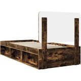  Okvir za krevet s uzglavljem Dimljeni hrast 75 x 190 cm | shoptok.hr