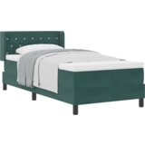 vidaXL Krevet s podnicom i madracem tamno zelene boje 90x200 cm od baršuna | shoptok.hr