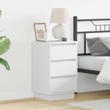 vidaXL bijeli ormarić s LED-om 39x34.5x65 cm konstruirano drvo u