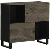 vidaXL Komoda crna 80x33x75 cm Puno drvo Mango Cijene