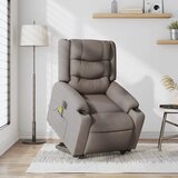 Maison Chic Električni masažni naslanjač - Relax naslanjač s funkcijo vstajanja taupe, (22062245) | Shoptok.si