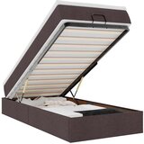 vidaXL Otomanski posteljni okvir z vzmetnico rjav 80x200 cm blago, (21610677) | Shoptok.si