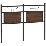 Maison Chic Posteljno vzglavje - Vzglavna omarica rjavi hrast 120 cm inženirski les in jeklo, (22077802) | Shoptok.si