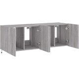 vidaXL Stenske TV omarice z LED 2 kosa siva sonoma 60x35x41 cm | Shoptok.si