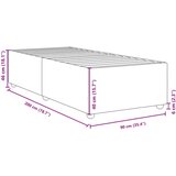vidaXL Posteljni okvir temno rjav 90x200 cm blago, (21292521) | Shoptok.si