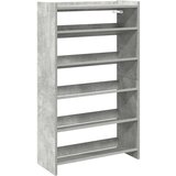 vidaXL Regal za čevlje betonsko siv 60x25x100 cm inženirski les | Shoptok.si