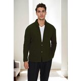 Dewberry 87095 Mens Knitwear Cardigan-Khaki | shoptok.hr