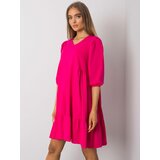 Fashion Hunters Basic fuchsia dress with ruffles | Shoptok.si