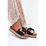 Boto Women's Sandals With Flowers Platform With Braiding Black Zenvanis | ePonuda.com