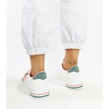 Gemre White sneakers with green inserts Anaunia | Shoptok.si