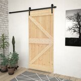 Furnova Drsna vrata s kompletom vodil 90x210 cm trdna borovina, (21944767) Cene